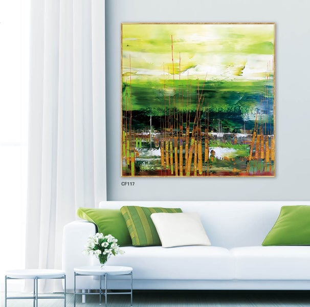 TRIDENT GREEN - DIGITAL ART - ARTIKONZ ABSTRACT - SIZE 80 X 80 CM - CF117 Carousel 2