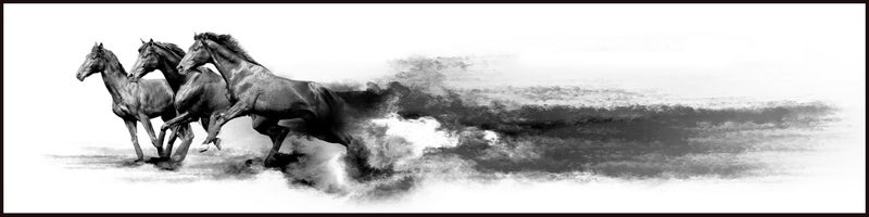 BLAZING HORSES - DIGITAL ART - ARTIKONZ ANIMAL - SIZE 40 x 160 cm - CF380 Carousel 1