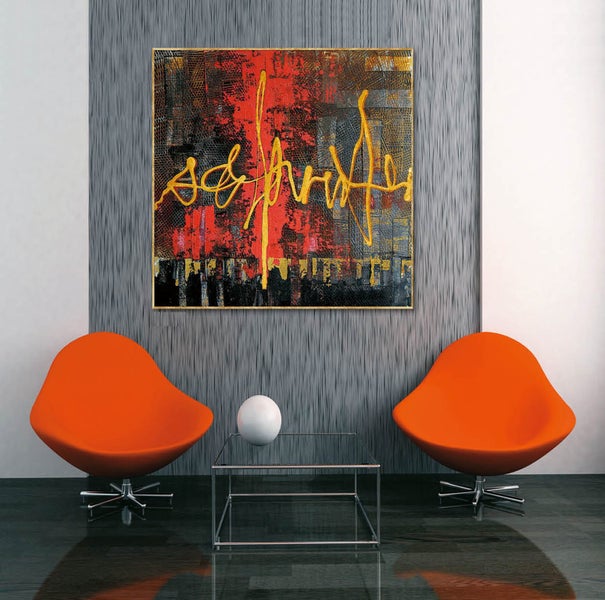TRIDENT RED - DIGITAL ART - ARTIKONZ ABSTRACT - SIZE 80 X 80 CM - CF108 Carousel 2