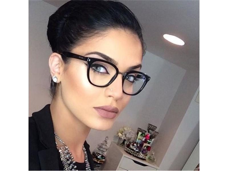 Purple Square Glasses Frame With Clear Lens For Myopia Women Carousel 2