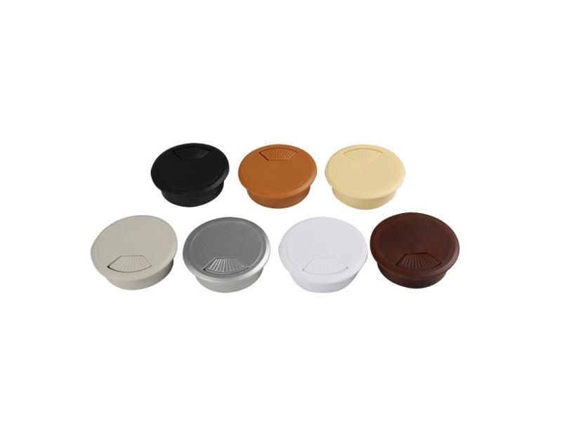 2pcs Hot ABS Desk Wire Hole Cover Base 50mm Office Desk Grommet Table Cable Carousel 2