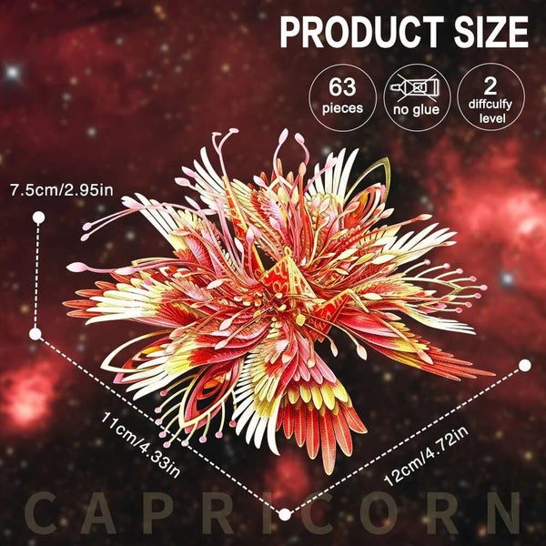 3d Metal Puzzles Capricornus Model Building Kits Creative Diy Set Jigsaw Brai... Carousel 2