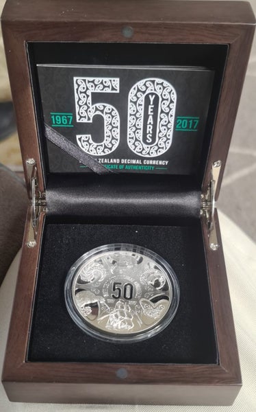 2017 50 Years of New Zealand Decimal Currency Silver Proof Coin Carousel 1