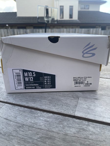 Curry 10 Dub Nation size 10.5 US Carousel 6