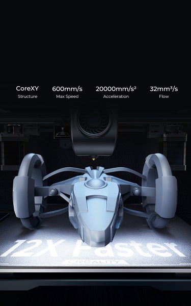 Creality K1 Max 3D Printer 600mm/sec, 300x300x300 Hands Free Auto Leveling Carousel 6
