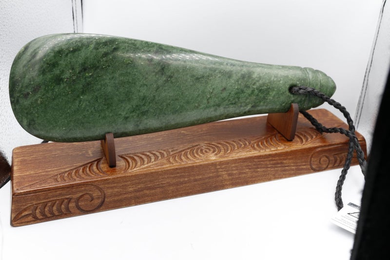 New Zealand Greenstone Mere 350 mm with Base - WG35M Carousel 1