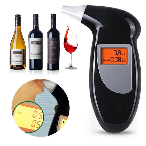 Digital LCD Police Breath Breathalyzer Test Alcohol Tester Analyzer Detector Carousel 2