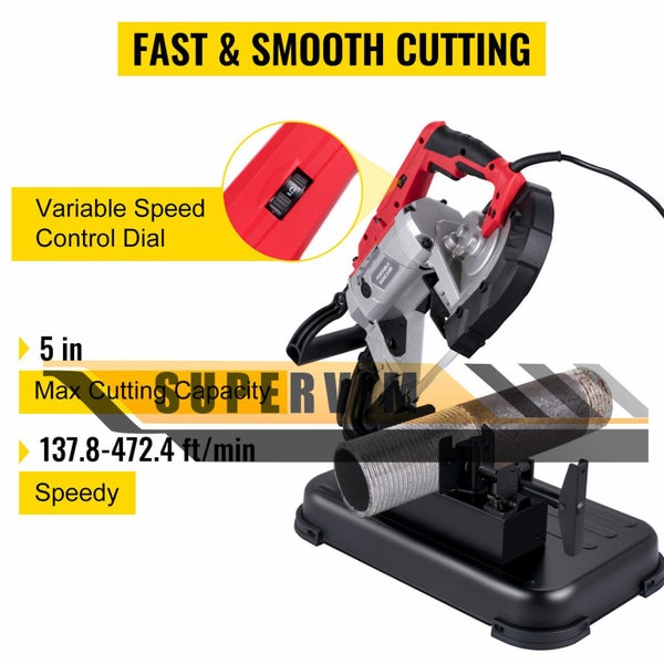 127mm Portable Band Saw Cold Cut Metal Cut Chop Bandsaw Steel Hand Drop Carousel 2