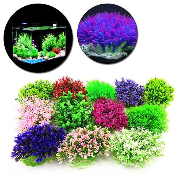 1pc Fish Tank Aquarium Decor Accessories Artificial Water Plants Plastic Wate... Carousel 1