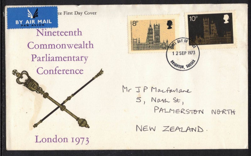 (g) Great Britain 1973 Parliamentary Conference FDC Carousel 1