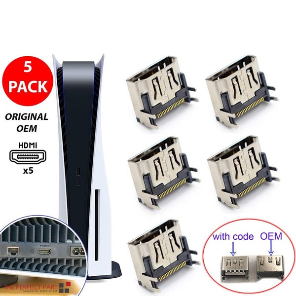 5 Pack OEM HDMI Port Connector Socket Replacement For Sony PlayStation 5 PS5 Carousel 1