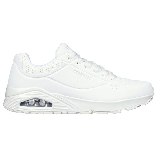Mens Skechers Uno - Stand On Air Wide Fit White Sneaker Shoes Carousel 2