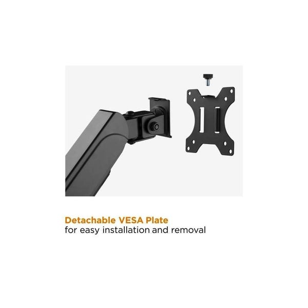 Brateck Pole-Mounted Gas Spring Dual 17-32" Monitor Desk Mount Bracket + Deta... Carousel 2