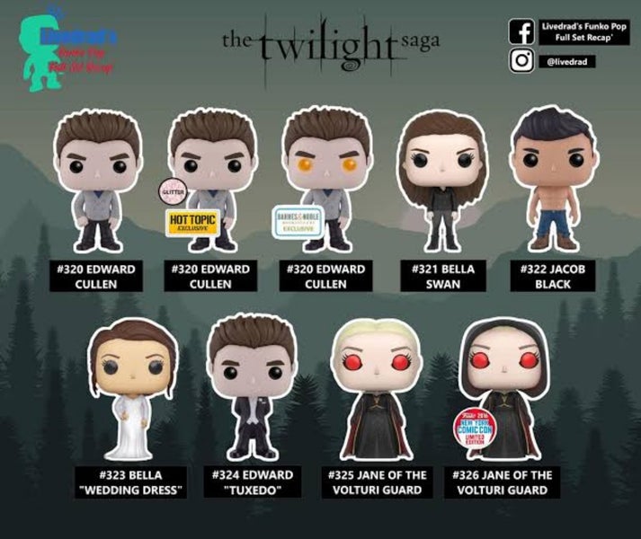 Twilight Funko Pops Full set Carousel 2