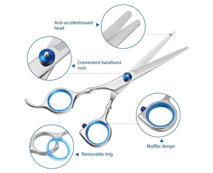 12 PCS Hair Scissors Set Hairdressing Scissors Stainless Steel Hair Cutting Carousel 4