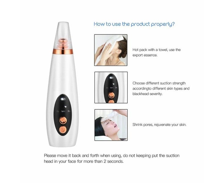 6 In 1 Electric Facial Blackhead Remover Vacuum Suction Cleaning Skin Care Po Carousel 5