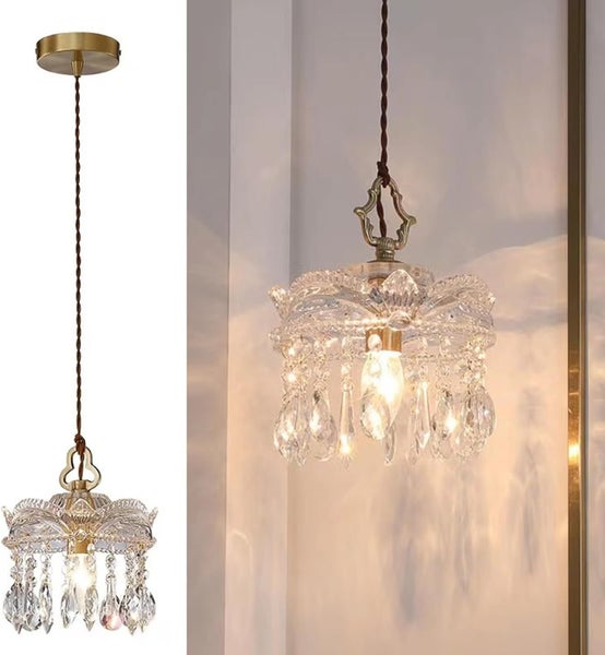 Vintage Crystal Chandelier Pendant Light, Vintage Glass Pendant Light Carousel 9