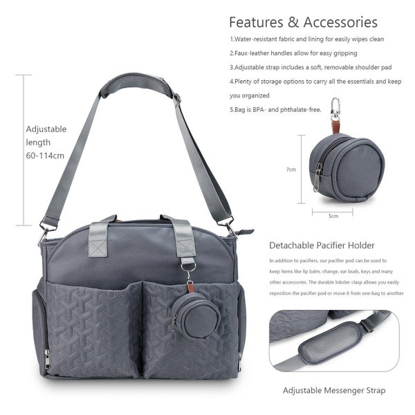 Nappy Bag, Mummy's Bag Changing Bag Nappy Tote Bag TC171 | TOUCHANDCATCH NZ Carousel 7