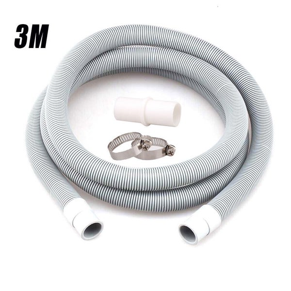 Universal Washing Machine Dishwasher Drain Waste-Hose Extension Pipe Kit 3/2/1M Carousel 12