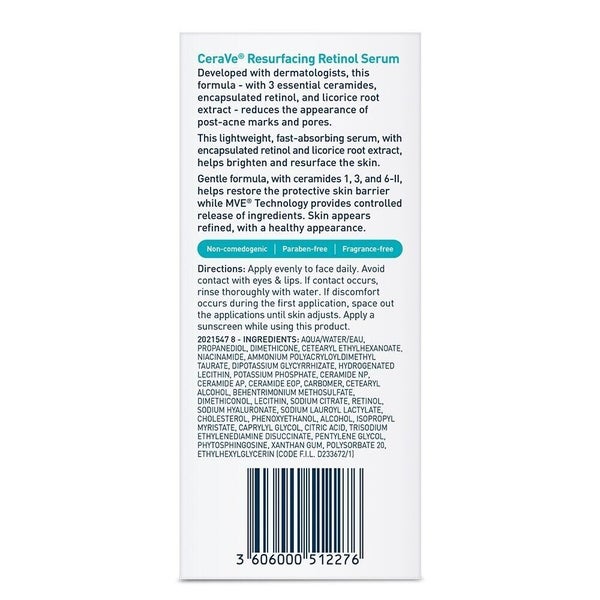 Cerave Resurfacing Retinol Serum - 1oz. (30ml) Carousel 4