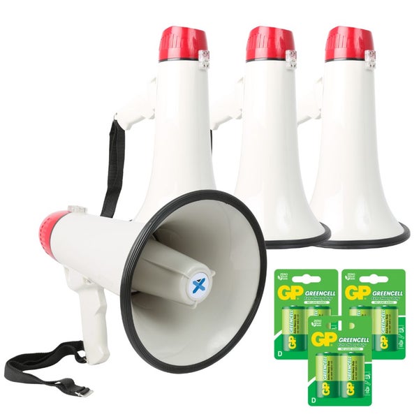 Megaphone 40W USB SD Record Siren Aux x4 Carousel 1