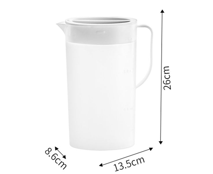 Plastic Pitcher With Lid Bpa-Free Eco-Friendly Carafes Mix Drinks Water Jug Carousel 2