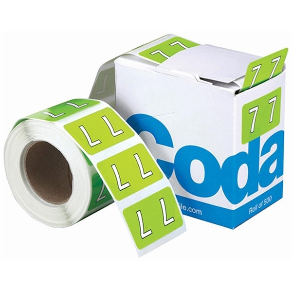 Codafile Numeric Labels - 7 (500 Labels) Carousel 1