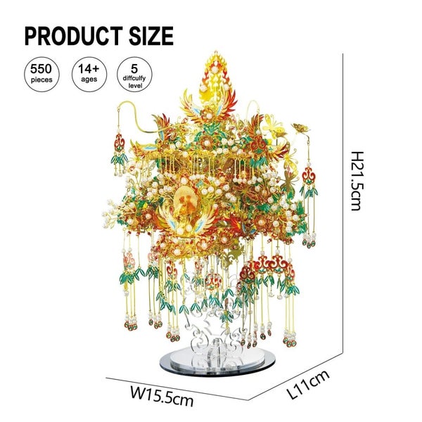 3d Metal Puzzle- Garuda Coronet Model Building Kits Diy Jigsaw Toy For Adults... Carousel 2