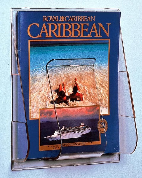 A4 Brochure Holder Single Pocket Wall Mounting Stand Tall Carousel 1