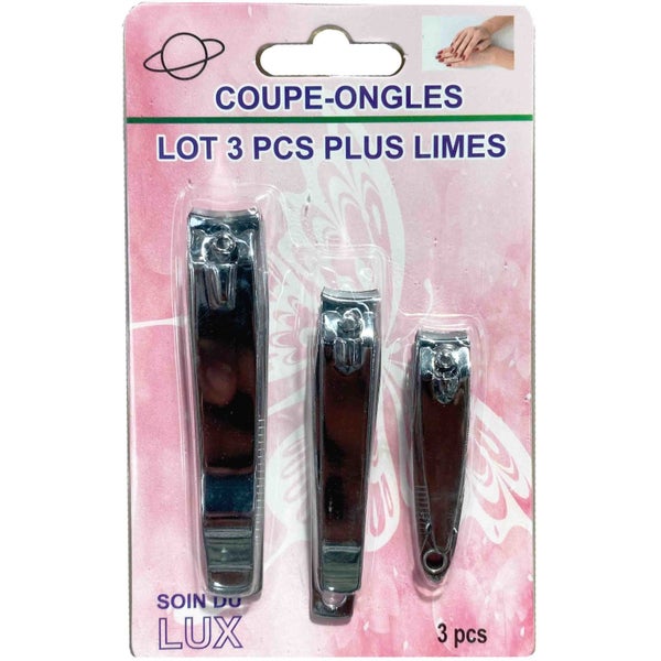 Nail Clipper 3pc Set - Pack of 6 Carousel 1