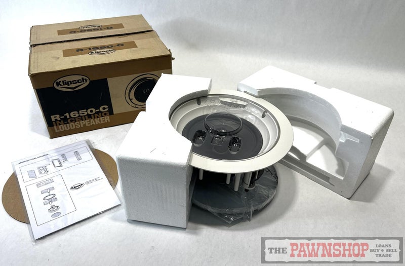 Klipsch R-1650-C In-Ceiling Speaker, White, As New In Box Carousel 1