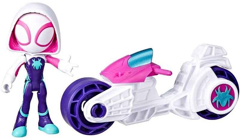 Marvel's Spidey: Ghost Spider with Motorcycle - Playset Carousel 2