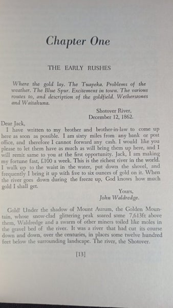 Golden Cobweb Shotover Roxburgh Otago Goldfield Goldmining book 1861-6462854322970626113