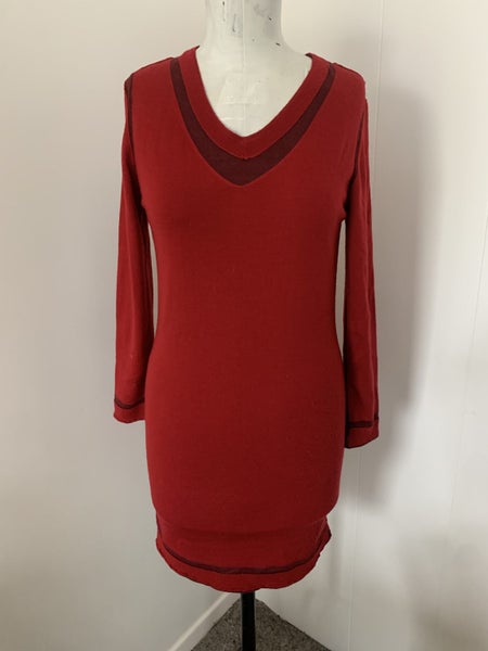 MARILYN SEYB RED 100% MERINO DRESS Carousel 1
