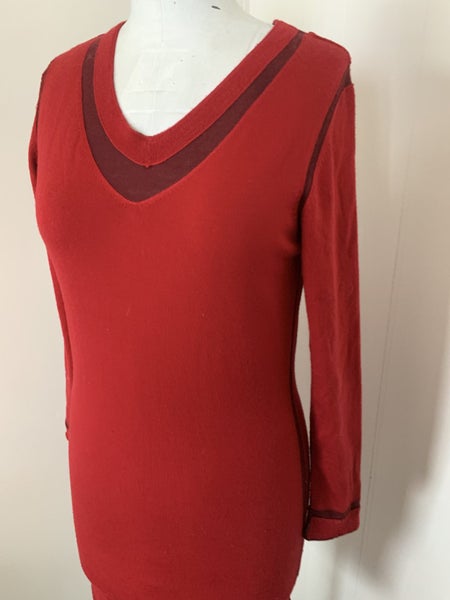 MARILYN SEYB RED 100% MERINO DRESS Carousel 2