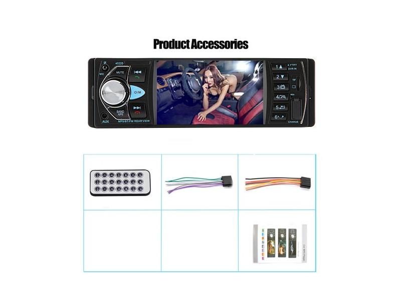 Car Radio 1din Stereo Mp5 Mp3 Bluetooth Radio Fm Usb Autoradio 4.1 Inch Support Carousel 1