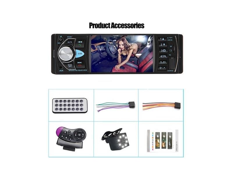 Car Radio 1din Stereo With Mp5 Mp3 Bluetooth Fm Usb Rear View Mirror Link Carousel 1