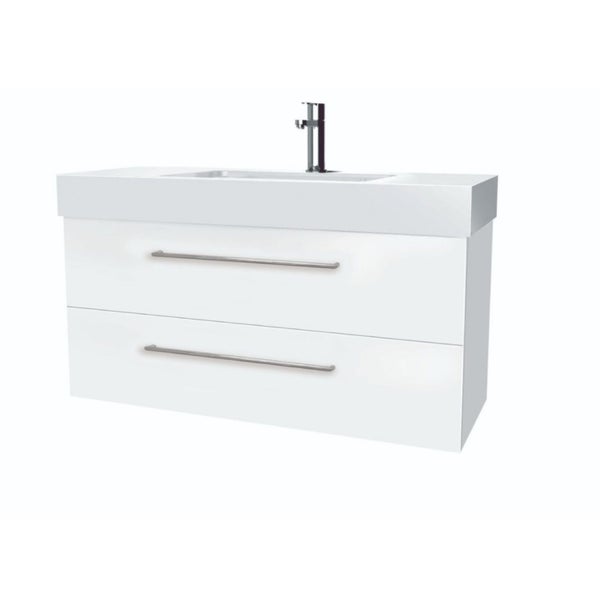 TESSA WALL HUNG VANITY 2 DRAWER 1200MM WHITE TS120D2WHSB Carousel 1