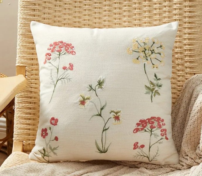 2pcs Flower Four Seasons Embroidery Cushion Cover Set. Carousel 2
