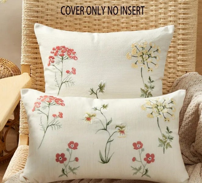 2pcs Flower Four Seasons Embroidery Cushion Cover Set. Carousel 7