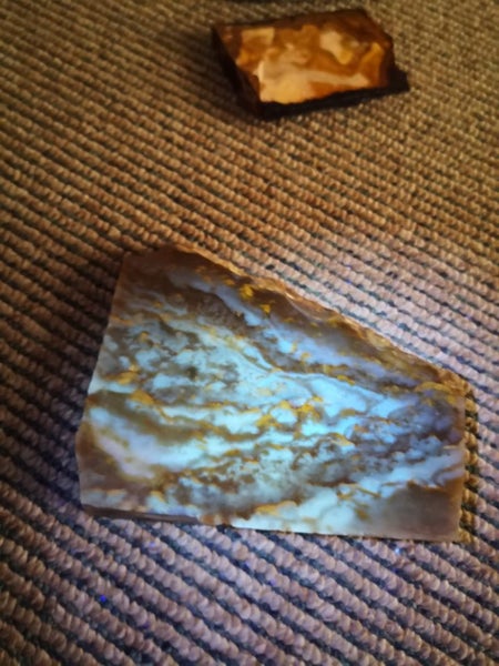 Picture Agate NZ carving slab Stunning pattern UV Reactive Tiki slab Carousel 1