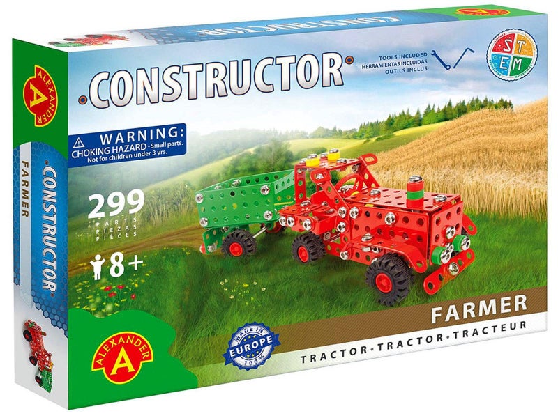 Constructor: Farmer Tractor Model Toy, 299 Piece by - Carousel 1