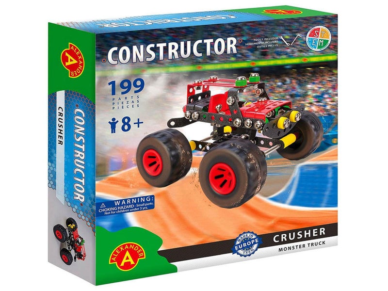 Constructor: Crusher Monster Truck Model Toy, 199 Piece by - Carousel 1