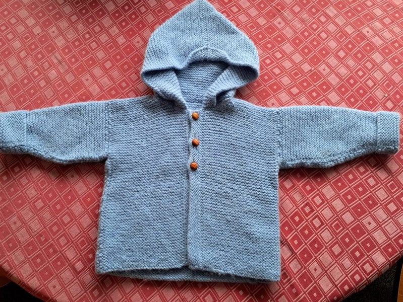 Hand Knitted Thick 100% Wool Jacket Age 2 - 3 years Carousel 1