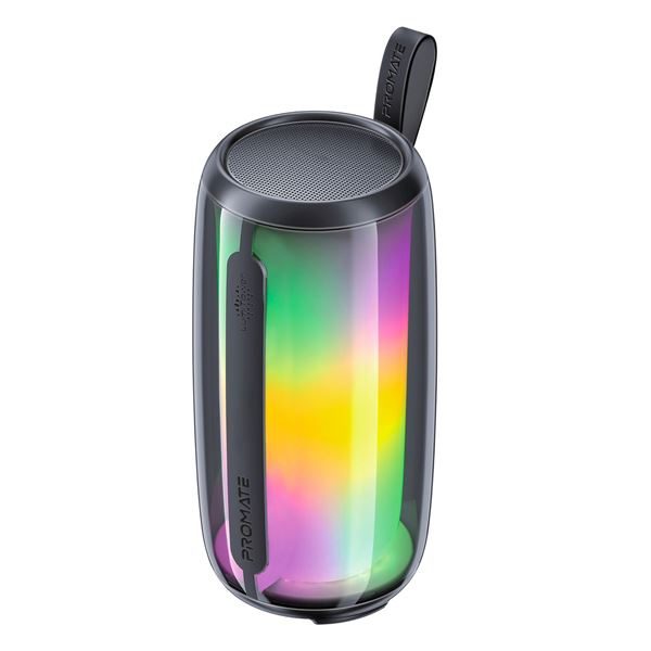 PROMATE 8W Wireless HD Bluetooth Portable Speaker with LED Lighting. Built-in 22 Carousel 1