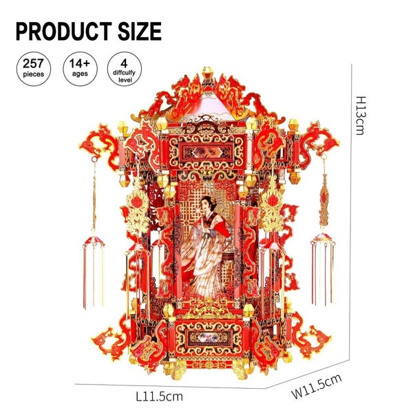 3d Metal Puzzle -palace Lantern Assemble Jigsaw Toy Model Building Kits Chris... Carousel 2
