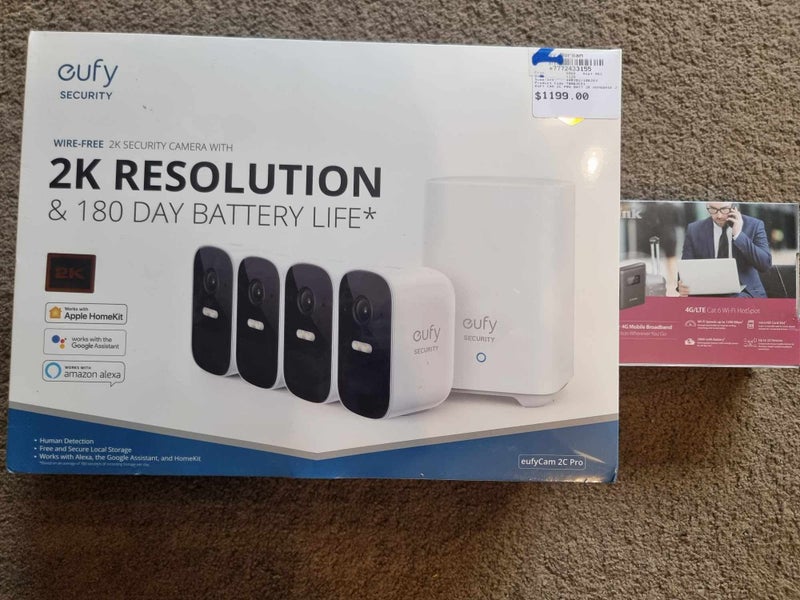 Eufy Security Cam 2C Pro Batt 2k Homebase 2 + D-Link 4G Wi-Fi HotSpot Carousel 1