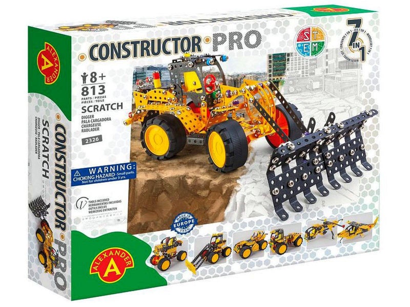 Constructor: Scratch Digger 7-in-1 Model Toy, 813 Piece by - Carousel 1