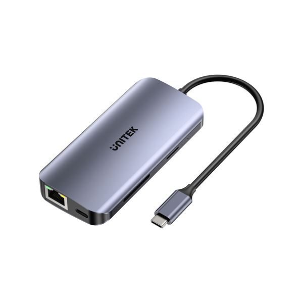 UNITEK 8-in-1 5Gbps USB Multi-port Hub with USB-C Connector. Includes 2x USB-A 3 Carousel 1