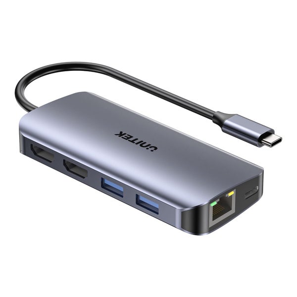 UNITEK 8-in-1 5Gbps USB Multi-port Hub with USB-C Connector. Includes 2x USB-A 3 Carousel 2